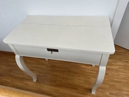 Table avec chaise en bois peint - Style vintage