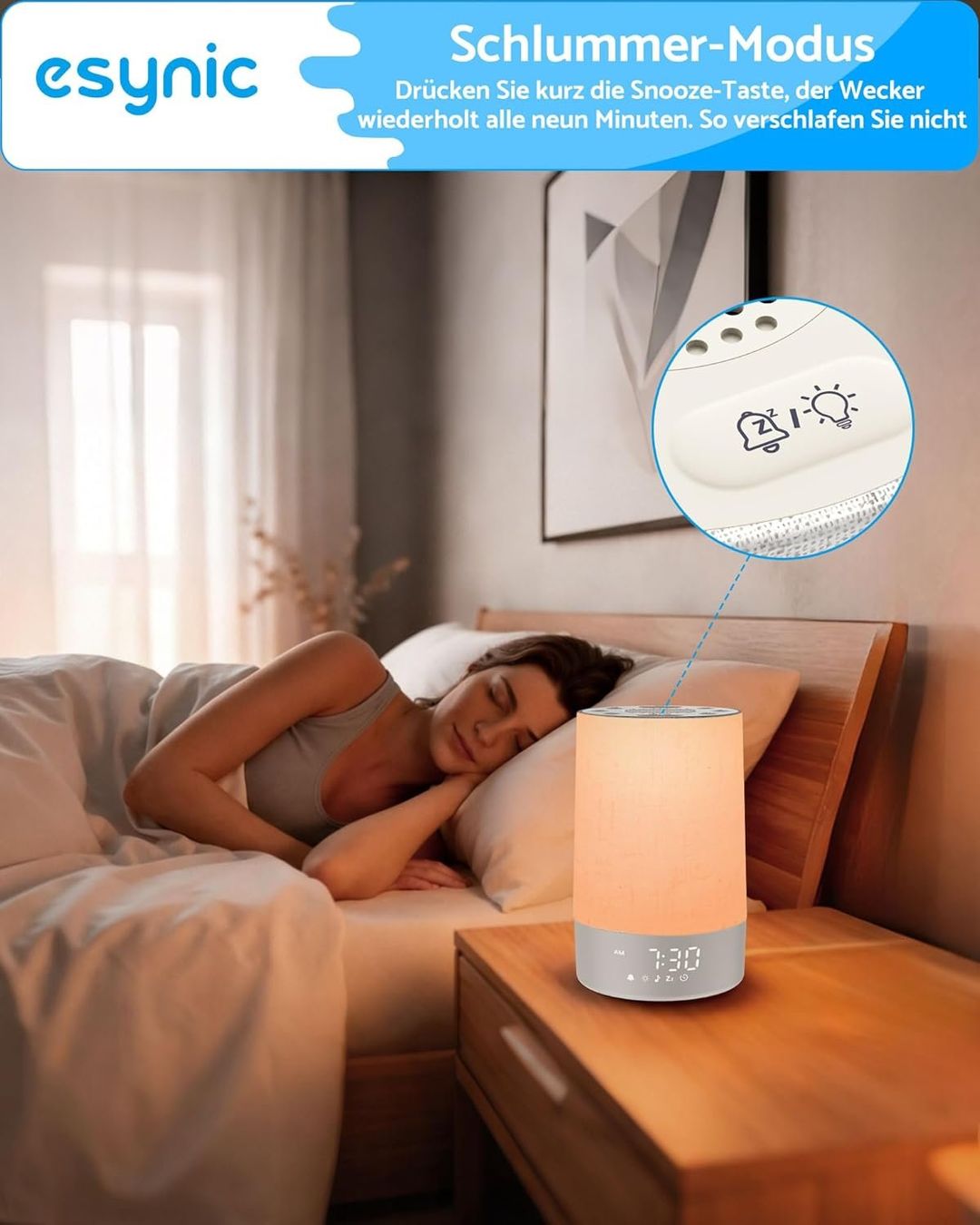 Sveglie: eSynic Lichtwecker White Noise 30 Sounds – Nuovo e nell'imballaggio originale da Suhr venduto da SchnapperCH 7
