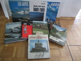 Livres sur les montagnes, glaciers, histoire de la Suisse