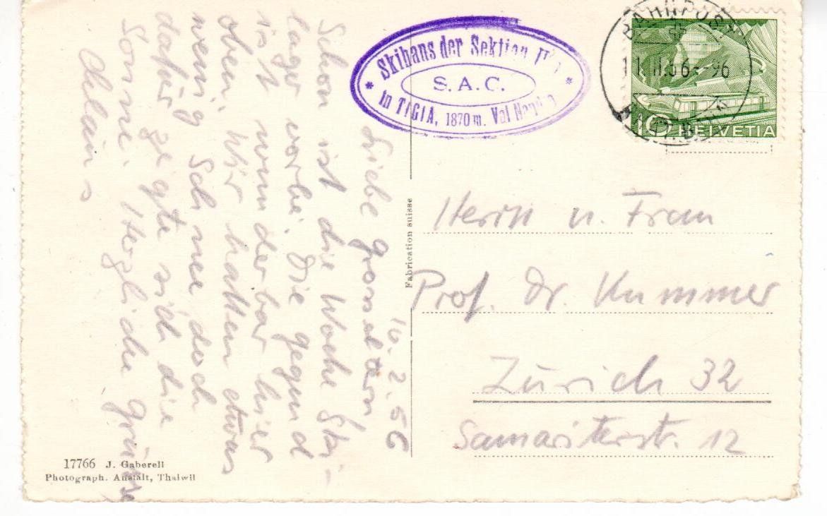 Cartes postales: Alp Radons – D'occasion à Wolhusen par Curver9 1