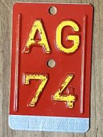 AG 74 - VELONUMMER - FAHRRADSCHILD - PLAQUE DE VELO - AG 74