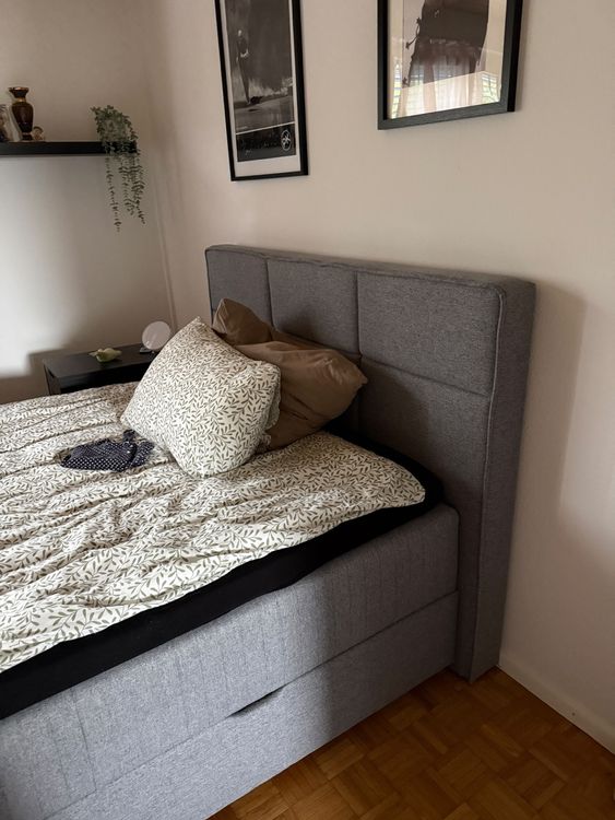Boxspringbett Tambo grau (Gebraucht) in Eiken für CHF 35 – nur Abholung ...