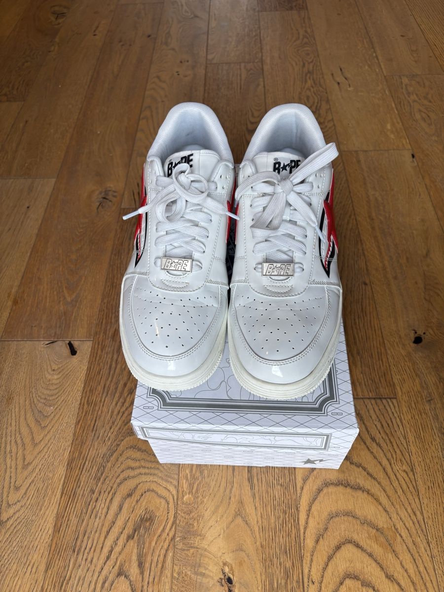 Bape Scarpe da uomo: A Bathing Bape BAPESTA low shark blanc – Usato da Pâquier-Montbarry venduto da dloic_ 4