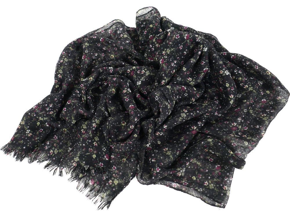 Foulards & écharpes: Schal schwarz Blumenmuster – D'occasion à Sutz par Dalilea