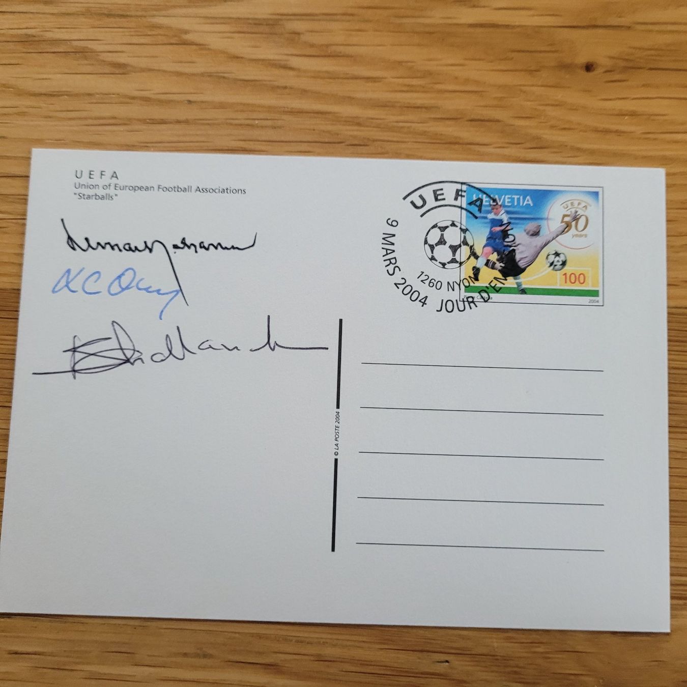 Cartoline postali: GS Karte UEFA Nyon 2004 – Usato da Biel/Bienne venduto da Destockweb