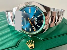 ROLEX Milgauss 116400GV, Blue, Full set 10.2021, Brand new