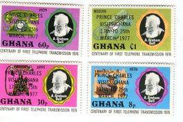Briefmarken "Telefon. Graham Bell". Ghana