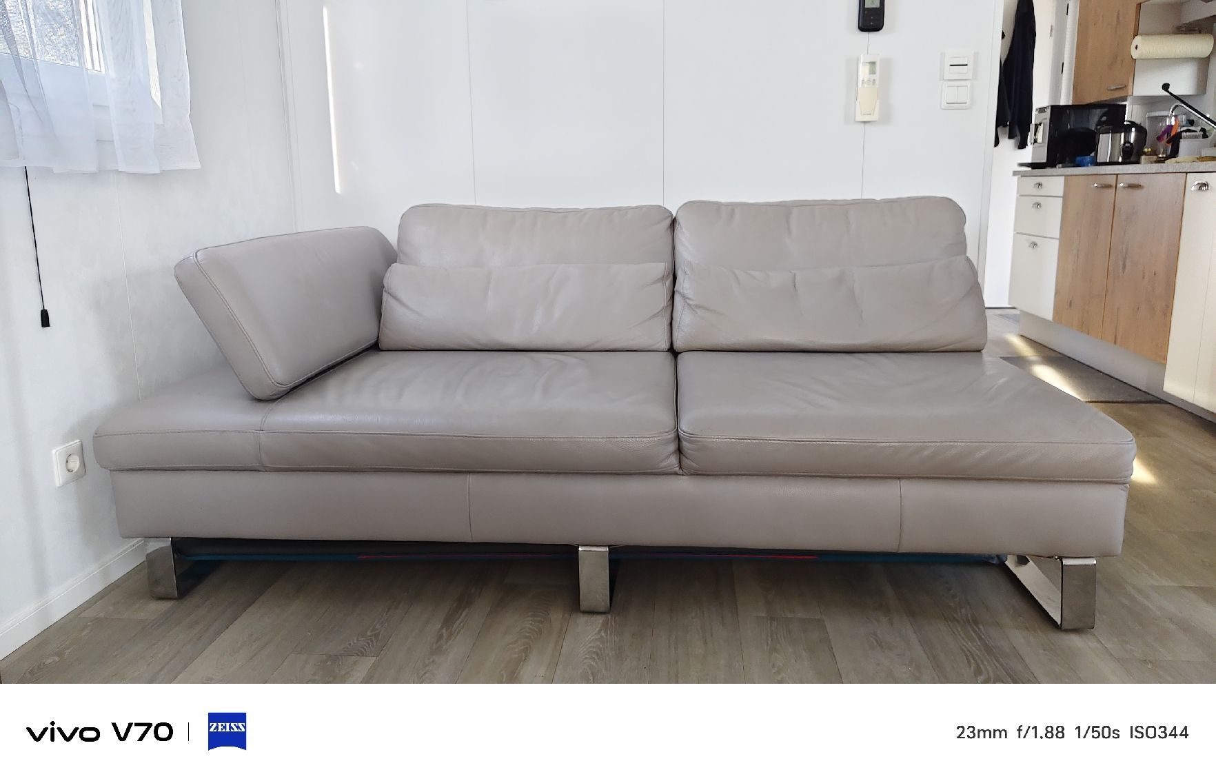 Pfister Sofas: Sofa modulable cuir gris – D'occasion à Sugiez par clo_76gd