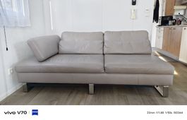 Sofa modulable cuir gris