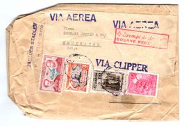 1954 - Ecuador -> Neuchâtel via Aerea via Clipper