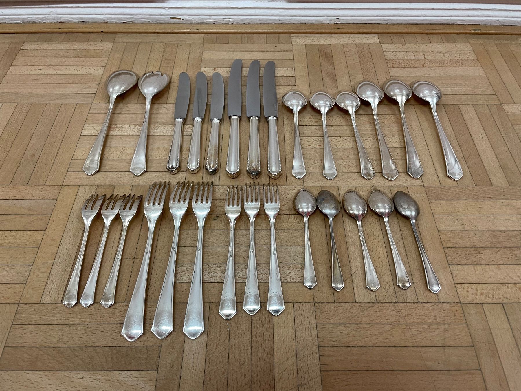 Set di posate: Art Deco Besteck Service Bruckmann versilbert Essbesteck – Usato da Hinwil venduto da DaniBachman 2