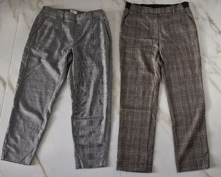 2 Hosen mit Karomuster, Herbst/Winter, Grösse 38