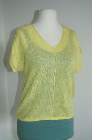 neuer leinenen Strickpulli von NILE, in zitronengelb, Gr. S