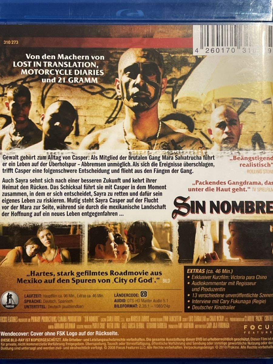 Tutti i DVDs: Sin Nombre (2009) – Nuovo (secondo la descrizione) da Waldenburg venduto da Gonzo8 1