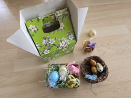 Osterschmuck-Set, vintage, antik, inklusive Box, siehe Bilde