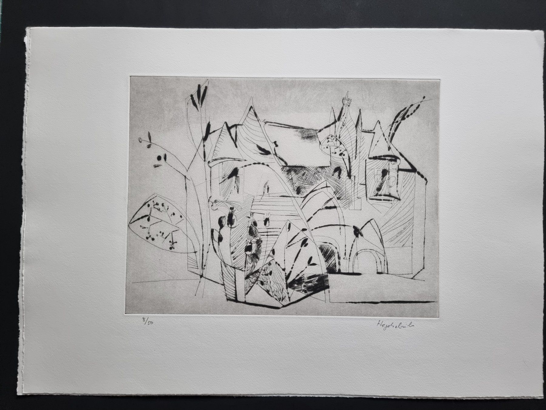 Grafica & Litografie: MAX HEGETSCHWEILER RADIERUNG AQUATINTA SIGNIERT NUMMERIERT – Usato da Gersau venduto da kunst-online 1