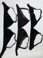 Mädchen/Teenager  BHs Schwarz 3er Set / 75/80 A
