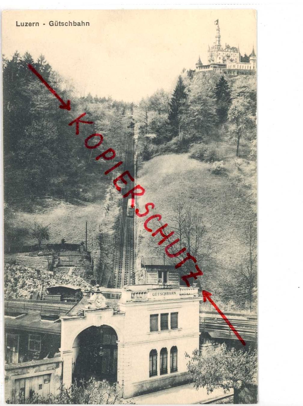 Cartes postales: Luzern Gütsch Bahn 1910 – D'occasion à Dallenwil par montem63