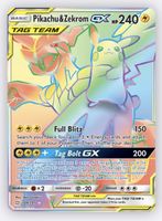 Pokemon Karte Pikachu Zekrom GX Rainbow 184/181 neu