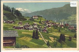 Tschiertschen - Generalansicht - Litho