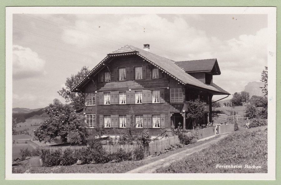 Cartoline postali: Buchen bei Thun, Ferienheim, um 1935 – Usato da Frauenfeld venduto da POML