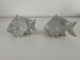 2 Fische aus Keramik 