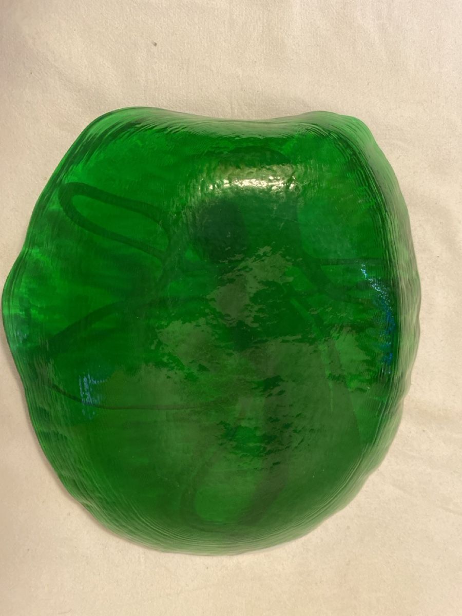 Murano Ciotole: Grüne Glasschale mit weissem Muster – Usato da sursee venduto da trilli-tralli 3