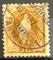 Znr 72A Abart Grosse Farbfleck in Schild und über 3 Fr. Top