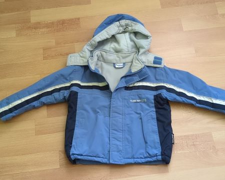 Kinderjacke blau mit Kapuze Grösse 98/104 gebraucht