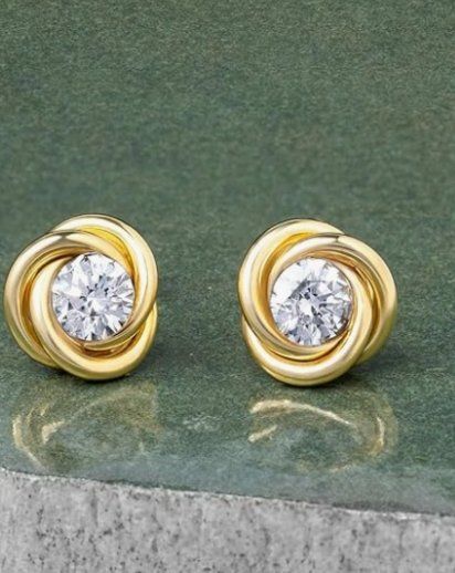 Orecchini pendenti & Orecchini a lobo: 9k Gold Ohrstecker – Nuovo e nell'imballaggio originale da Hemmental venduto da Zirconwelt 1