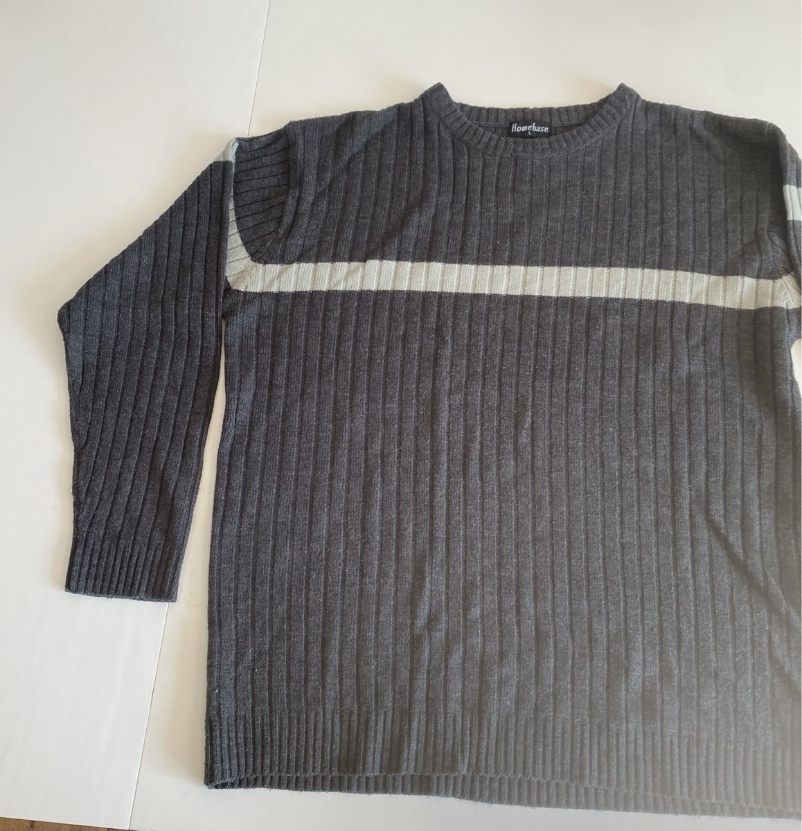 Maglioni & Felpe: Homebase Herrenpullover, Gr. L, Anthrazit gestreift – Usato da lommis venduto da inf_thv8