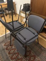 4 Moderne Stühle, grau/schwarz von Ikea, Karljan, neuwertig