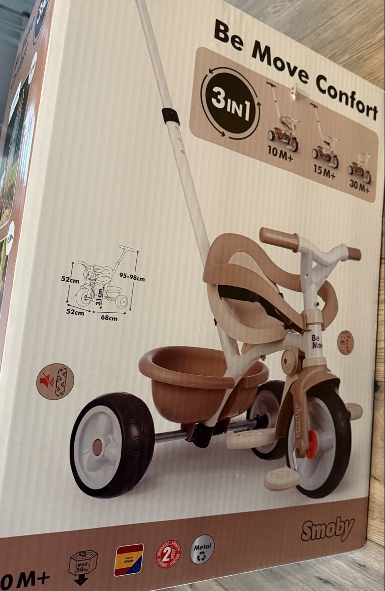 Smoby Veicoli per bambini: Smoby Dreirad Be Move Komfort beige – Nuovo e nell'imballaggio originale da Steinen venduto da LaBelle16 1
