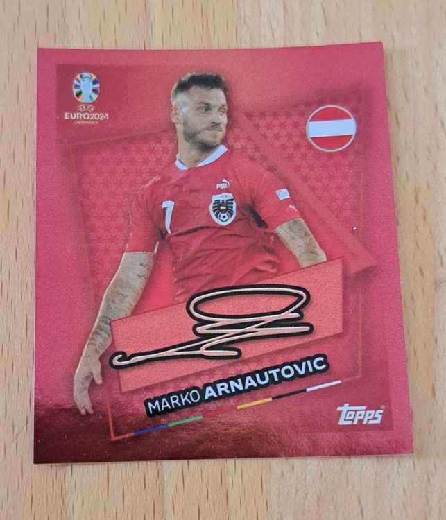 Topps EURO 2024 AUT SP Marko Arnautovic mit Unterschrift (Neu (gemäss ...