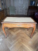 Eleganter Louis-XV-Stil Schreibtisch + Stuhl & Lederauflage