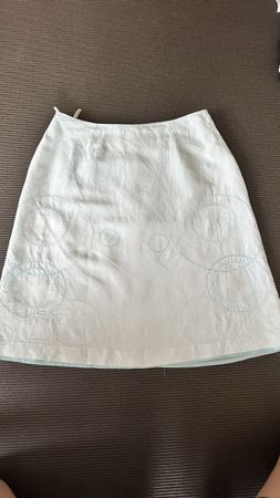 Jupe légère d'été Biaggini motif cercles bleu ciel T36