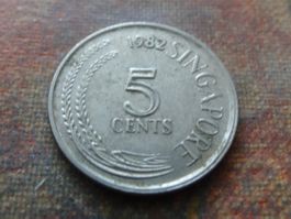 SINGAPOUR  5  Cents  1982