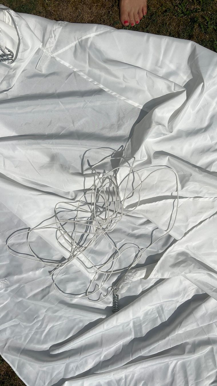 Ikea Ombrelloni: IKEA DYNING dreieckiges Sonnensegel – Usato da Hünenberg See venduto da decidedlyso 3