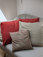 5 Sofakissen Braun/rot
