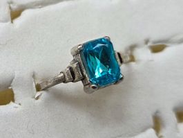 Bague pierre bleue taille 52 💍✨💎