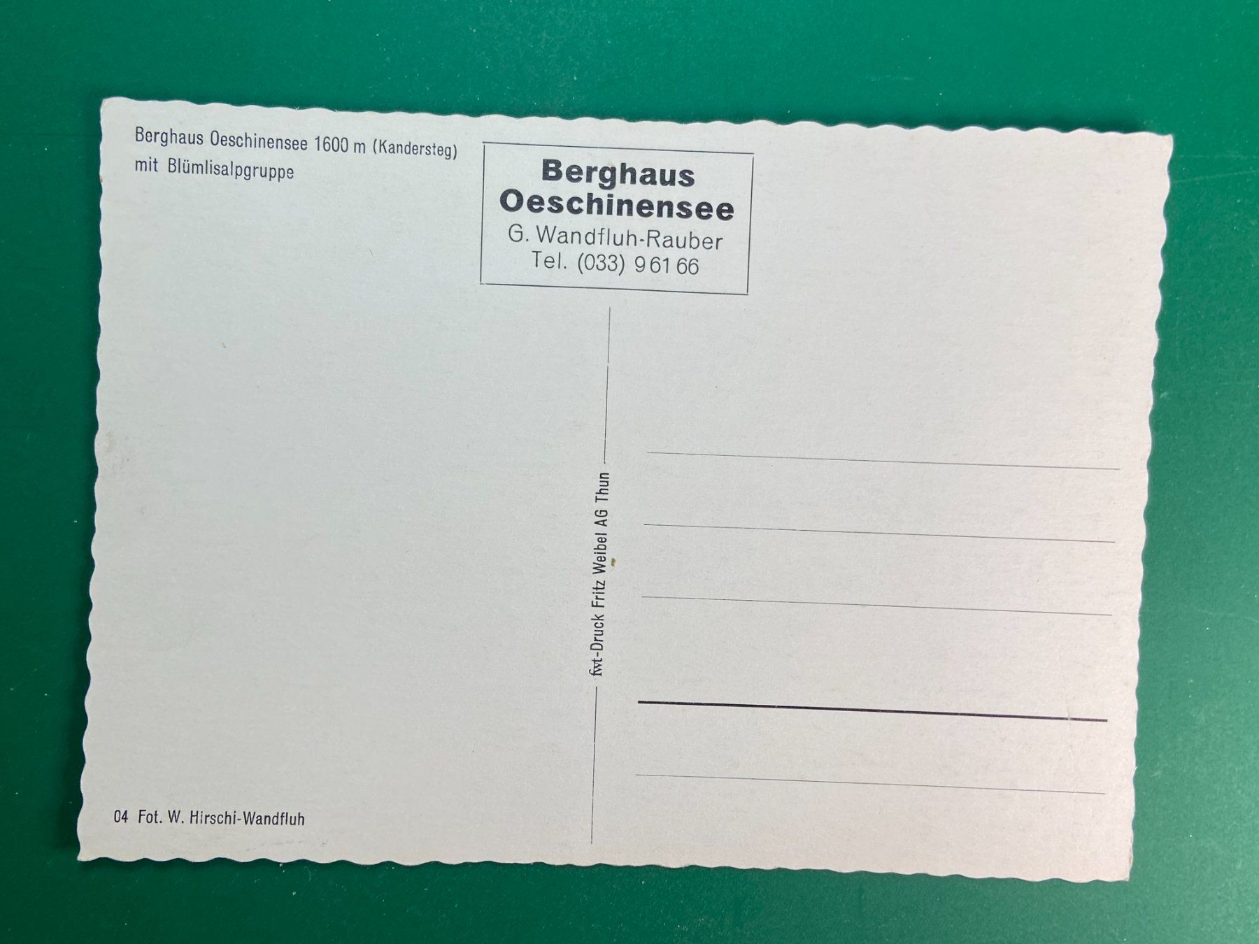 Cartoline postali: Berghaus Oeschinensee - Kandersteg – Usato da Steg VS venduto da danwer74 1