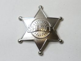 Metall Sheriff Stern neu Sheriffstern Cowboy Western