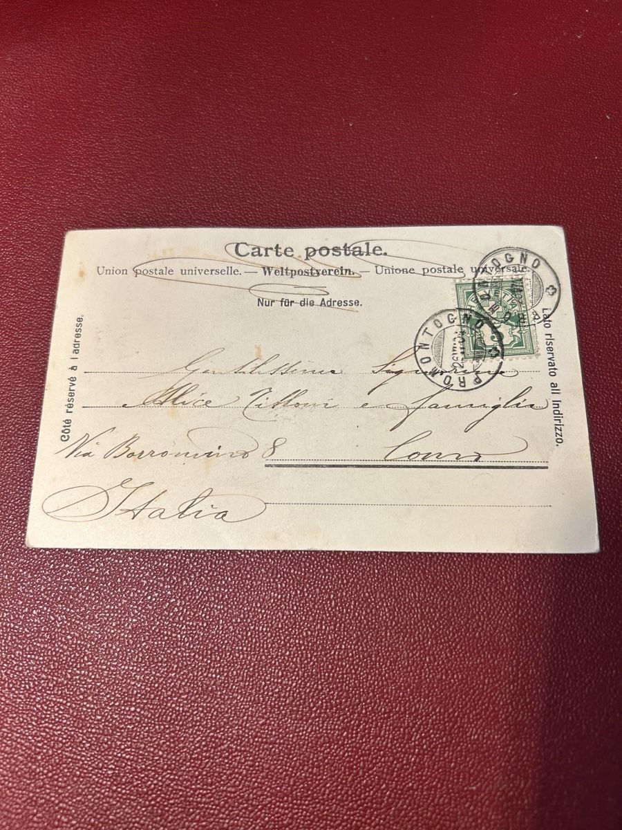 Cartoline postali: Piz Badile,Piz Cengolo e Val Bondasca 1904 – Usato da Breganzona venduto da Milesbo 1