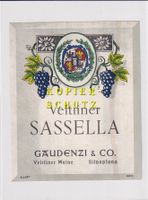 Etikette - Velltiner Sassella (Gaudenzi, Silvaplana) /bd