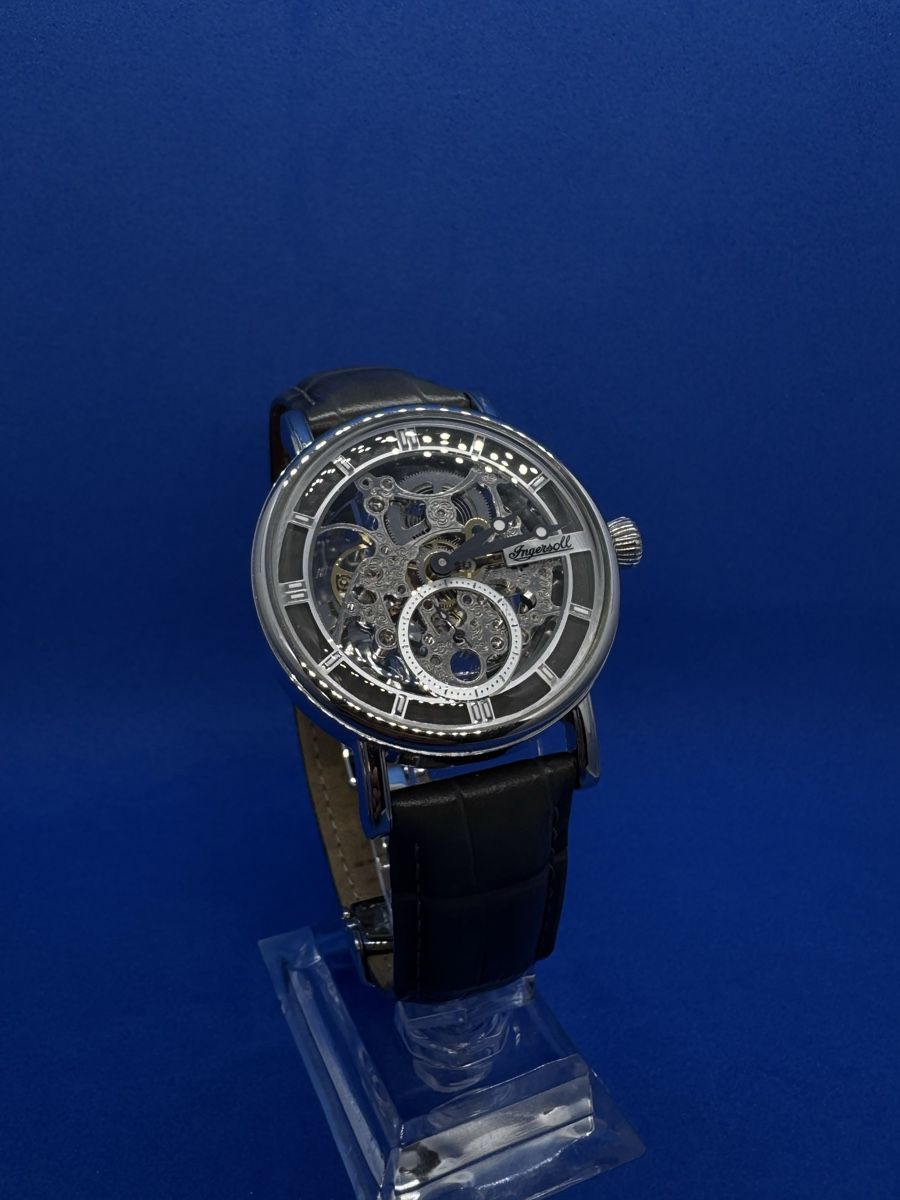 Ingersoll Orologi: Ingersoll skeleton watch automatic leather strap – Usato da Erlinsbach venduto da jdswi