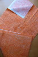 Patchwork BW orange mit feinem Muster 52 x 70 cm, neu