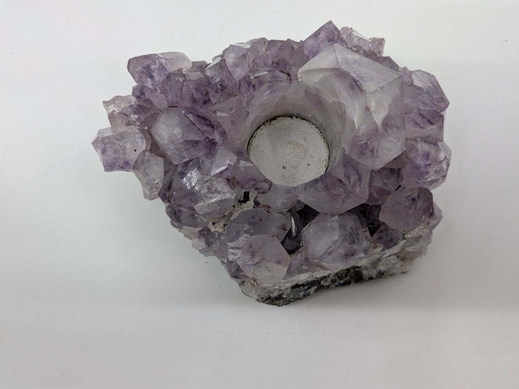 Mineralien & Heilsteine: Amethyst mit Loch für Teelicht – Gebraucht aus Emmen von magelan 7