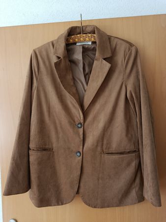 Blazer - veste Stradivarius aspect daim marron taille M