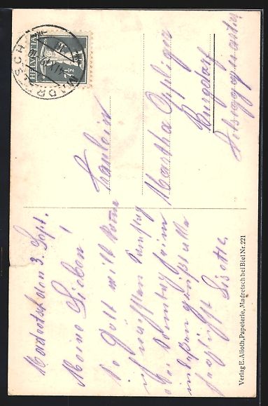 Ansichtskarten: AK Biel, Strassenpartie mit Mann, 1912 – Gebraucht aus Berlin von bartko-reher 1