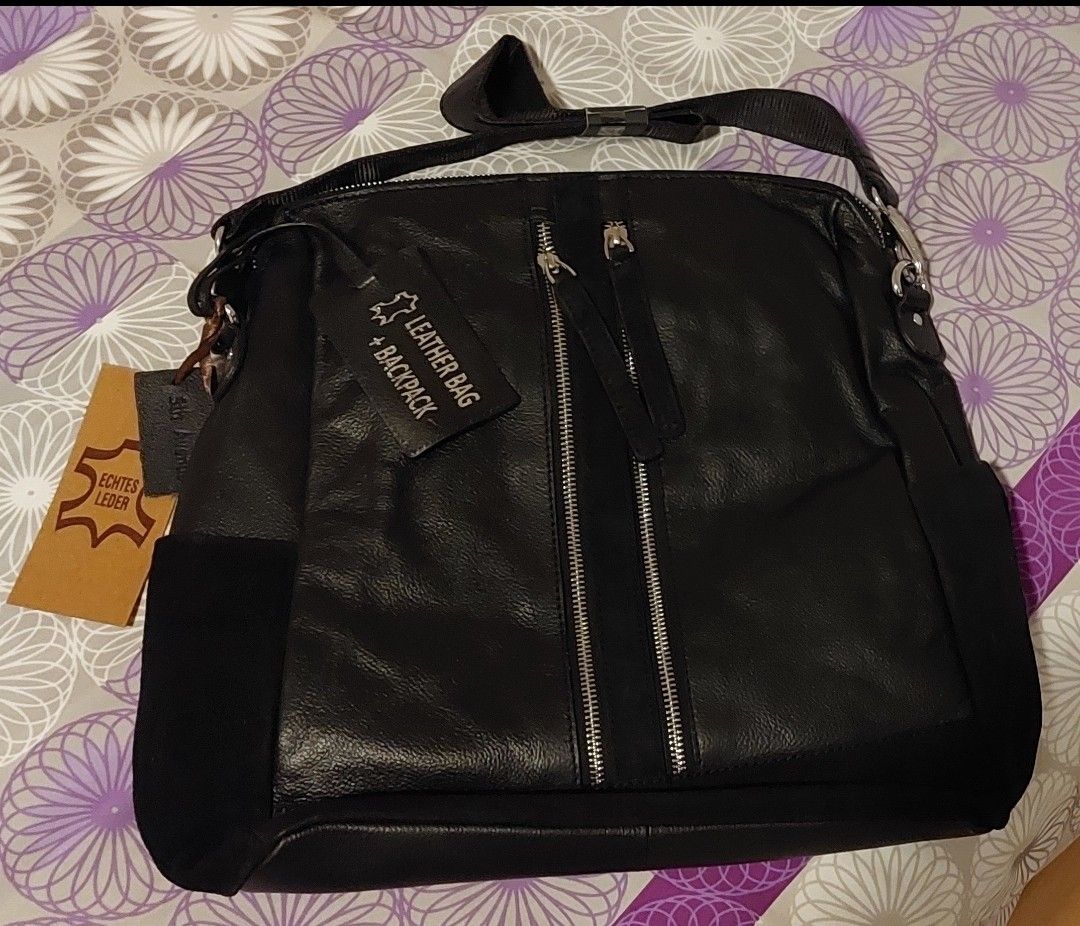 Zaini: schwarzer Lederrucksack – Nuovo (secondo la descrizione) da Wislikofen venduto da Ana.Gomes